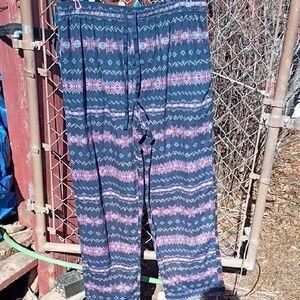 Stafford Blue and Red Patterned Sleep/Lounge Pant